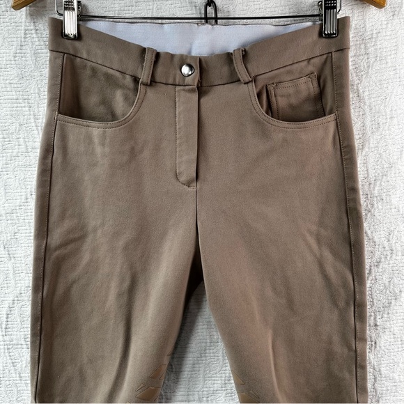 HR Farm Chron Light Equestrian Womens 28 Silicone Knee Patch Breeches Tan Pants - Picture 3 of 15